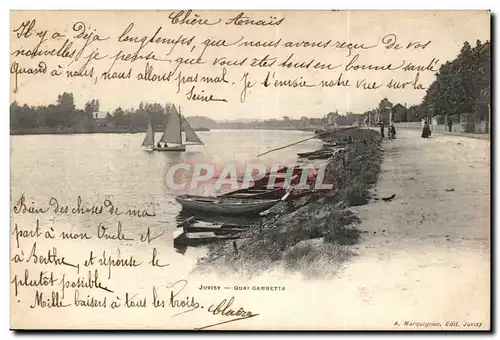 Cartes postales Juvisy sur Orge La Seine Quai Gambetta