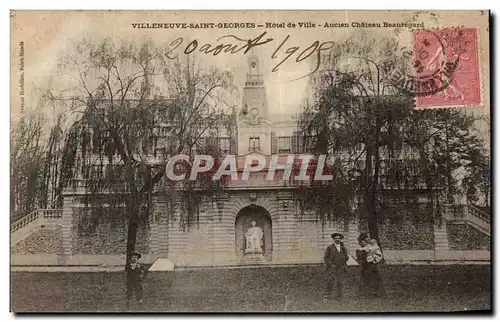 Cartes postales Villeneuve Saint Georges Hotel de ville Ancien chateau Beauregard