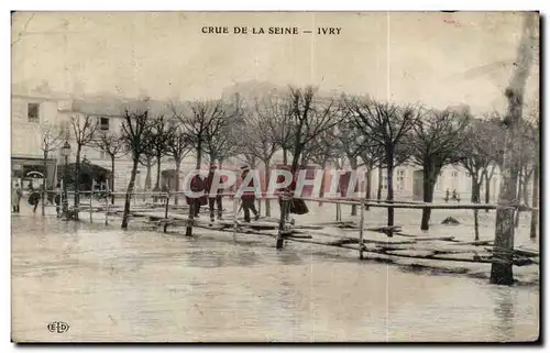 Cartes postales Crue de la Seine Ivry