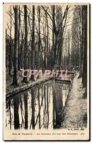 Ansichtskarte AK Bois de Vincennes Le ruisseau du lac de Minimes