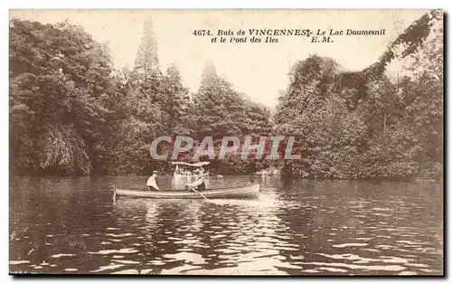 Ansichtskarte AK Bois de Vincennes Le lac Daumesnil et le pont des iles