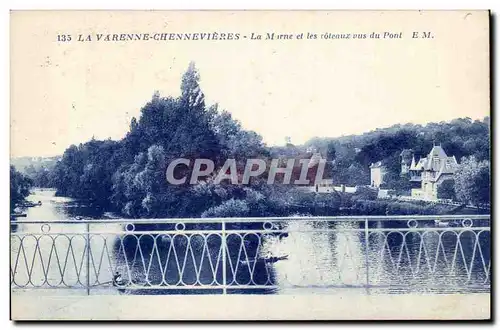 Ansichtskarte AK La Varenne Chennevieres La Marne et les coteaux vus du pont