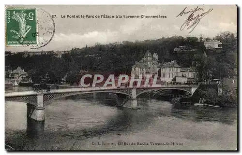 Cartes postales Le pont et le parc de l&#39etape a la VArenne Chennevieres