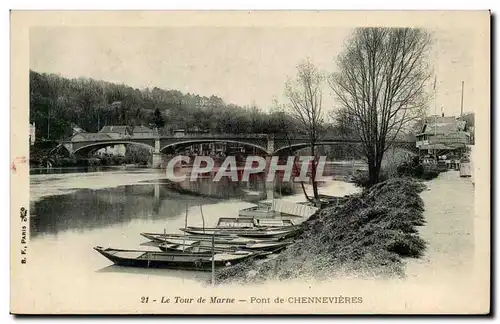 Ansichtskarte AK Le Tour de Marne Pont de Chennevieres