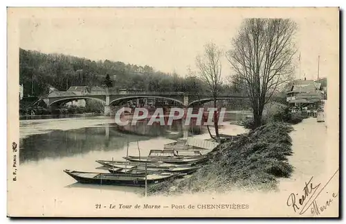 Ansichtskarte AK Le Tour de Marne Pont de Chennevieres