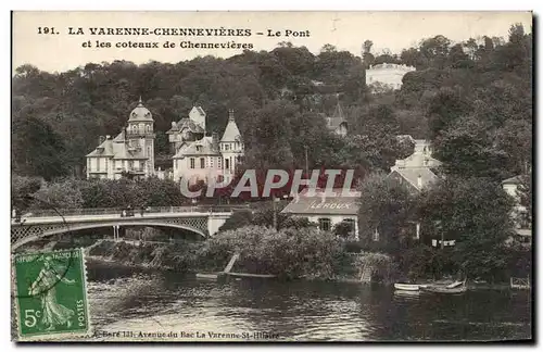 La Varenne Chennevieres Ansichtskarte AK Le pont et les coteaux