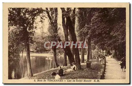 Cartes postales Bois de Vincennes Lac de Saint mande