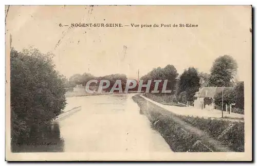 Cartes postales Nogent sur Seine Vue prise du pont de St Edme