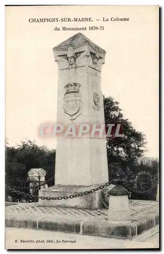 Ansichtskarte AK Champigny sur Marne Le colonne du monument 1870 1871