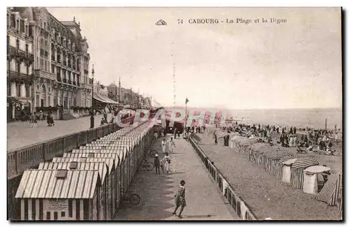 Cartes postales Cabourg La page et la digue