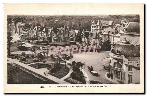 Cabourg Cartes postales Les jardins du casino et les villas