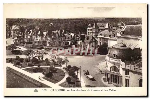 Cabourg Cartes postales Les jardins du casino et les villas