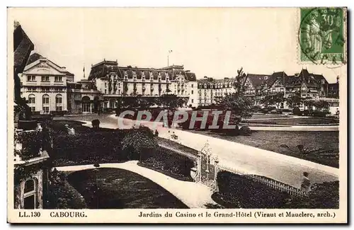 Cabourg Ansichtskarte AK Jardins du casino et le grand hotel Viraut et Mauclerc