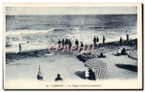 Cabourg Cartes postales La plage a maree montante