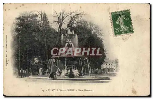 Cartes postales Chatillon sur Seine Place Marmont