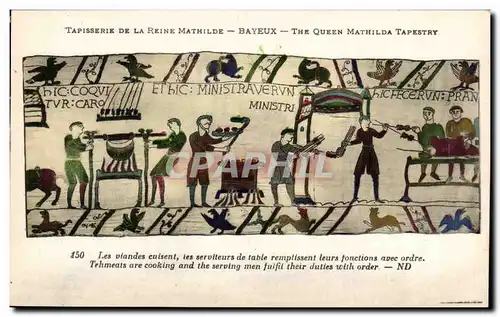 Cartes postales Bayeux Tapisserie de la reine Mathilde Un chevaucheur de la suite de Guillaume nomme Wadar surve