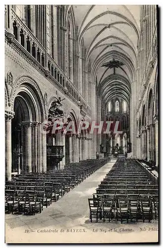 Cartes postales Bayeux Cathedrale La nef et le choeur