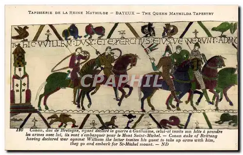 Cartes postales Bayeux Tapisserie de la reine Mathilde Conan Duc de Bretagne ayant declare la guerre a Guillaume