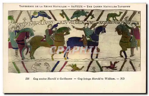 Cartes postales Bayeux Tapisserie de la Reine Mathilde Guy amene Harold a Guillaume