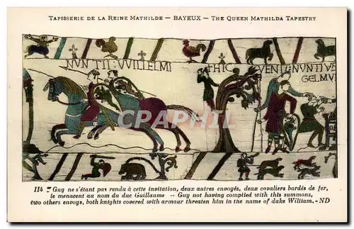 Ansichtskarte AK Bayeux Tapisserie de la Reine Guy ne s&#39etant pas rendu a cette invitation