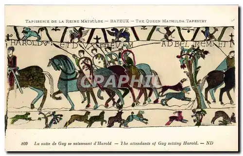 Cartes postales Bayeux Tapisserie de la Reine La suite de Guy se saisissant d&#39Harold