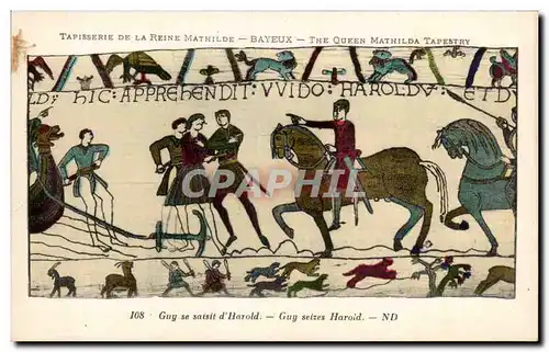 Cartes postales Bayeux Tapisserie de la Reine Guy se saisit d&#39Harold