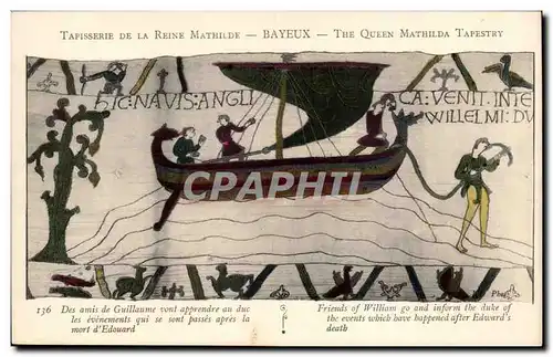 Cartes postales Bayeux Tapisserie de la Reine Mathilde Des amis de Guillaume vont apprendre au duc les evenement