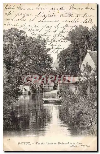 Cartes postales Bayeux Vue sur l&#39Aure au boulevard de la Gare