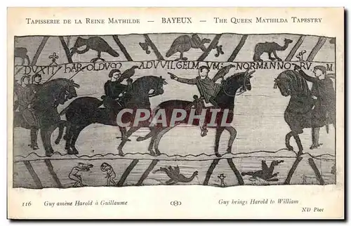 Cartes postales Bayeux Tapisserie de la Reine Mathilde Guy amene Harold a Guillaume