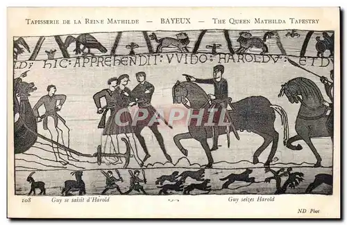 Cartes postales Bayeux Tapisserie de la Reine Mathilde Guy se saisit d&#39Harold
