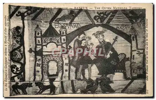 Cartes postales Bayeux Tapisserie de la Reine Mathilde Le roi Edouard le Confesseur ordonne a Harold d&#39aller