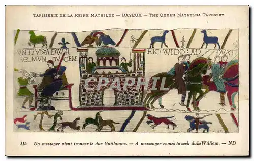 Ansichtskarte AK Bayeux Tapisserie de la Reine Mathilde Un messager vien trouver le duc Guillaume