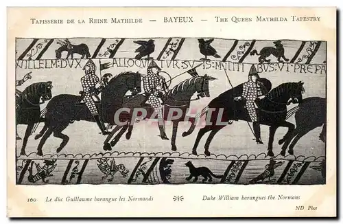 Cartes postales Bayeux Tapisserie de la Reine Mathilde Le duc Guillaume harangue les Normands