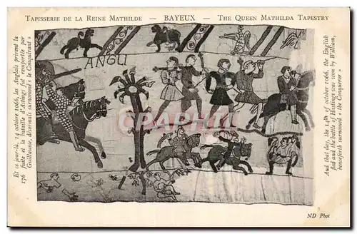 Ansichtskarte AK Bayeux Tapisserie de la Reine Mathilde 14 octobre 1066 les Anglais prirent la fuite