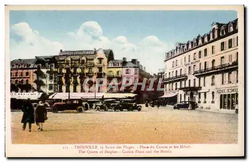 Cartes postales Trouville La reine des plages Place du casino et les hotels