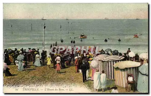 Ansichtskarte AK Trouville L&#39heure du bain