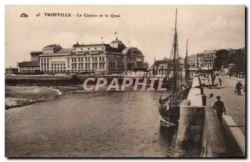 Ansichtskarte AK Trouville Le casino et le quai