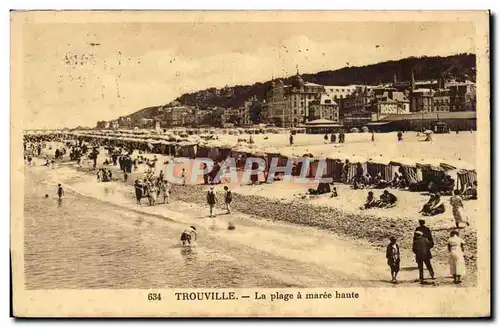 Ansichtskarte AK Trouville La plage a maree haute