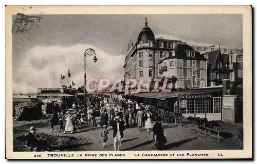 Ansichtskarte AK Trouville La reine des plages La Cancaniere et les planches