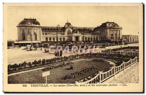 Cartes postales Trouville Le casino et les nouveaux jardins