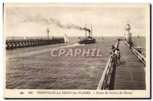 Ansichtskarte AK Trouville Reine des plages Sortie du bateau du Havre