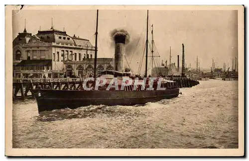 Ansichtskarte AK Trouville La sortie du bateau du Havre