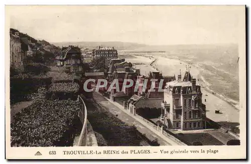 Ansichtskarte AK Trouville Reine des plages Vue generale vers la plage