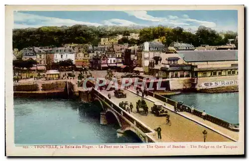 Ansichtskarte AK Trouville La reine des plages Le pont sur la Touques