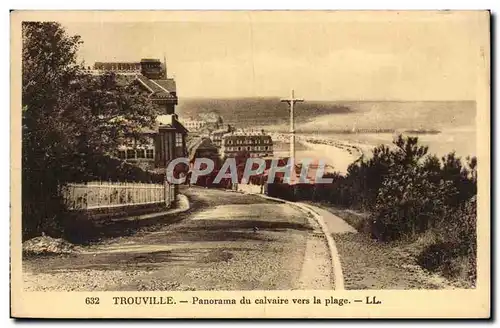 Cartes postales Trouville Panorama du calvaire vers la plage