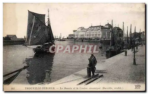 Cartes postales Trouville Le bassin et le casino municipal