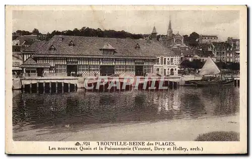 Cartes postales Trouville Les nouveaux quais et la poissonnerie