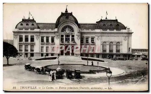 Ansichtskarte AK Trouville Le casino Entree principale