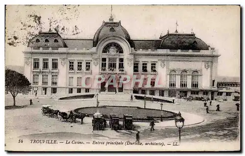 Ansichtskarte AK Trouville Le casino Entree principale