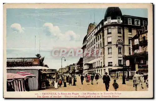 Ansichtskarte AK Trouville Reine des plages Les planches et la Trouville Palace